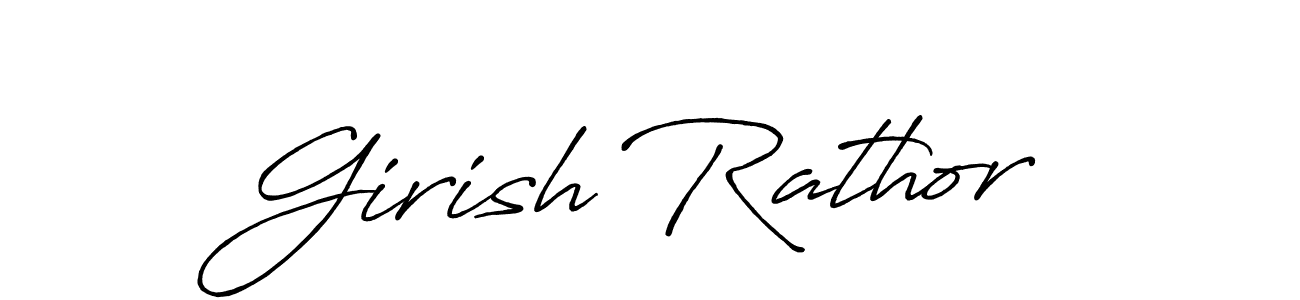 Design your own signature with our free online signature maker. With this signature software, you can create a handwritten (Antro_Vectra_Bolder) signature for name Girish Rathor. Girish Rathor signature style 7 images and pictures png