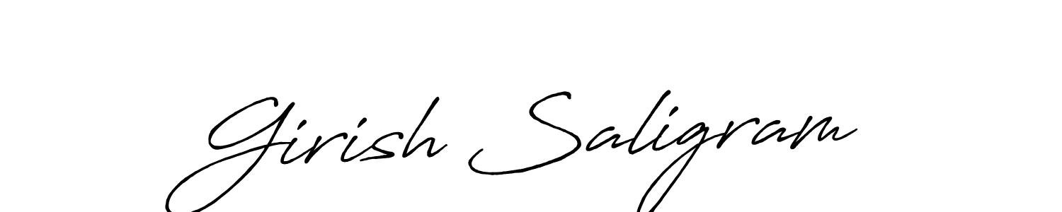 How to make Girish Saligram signature? Antro_Vectra_Bolder is a professional autograph style. Create handwritten signature for Girish Saligram name. Girish Saligram signature style 7 images and pictures png
