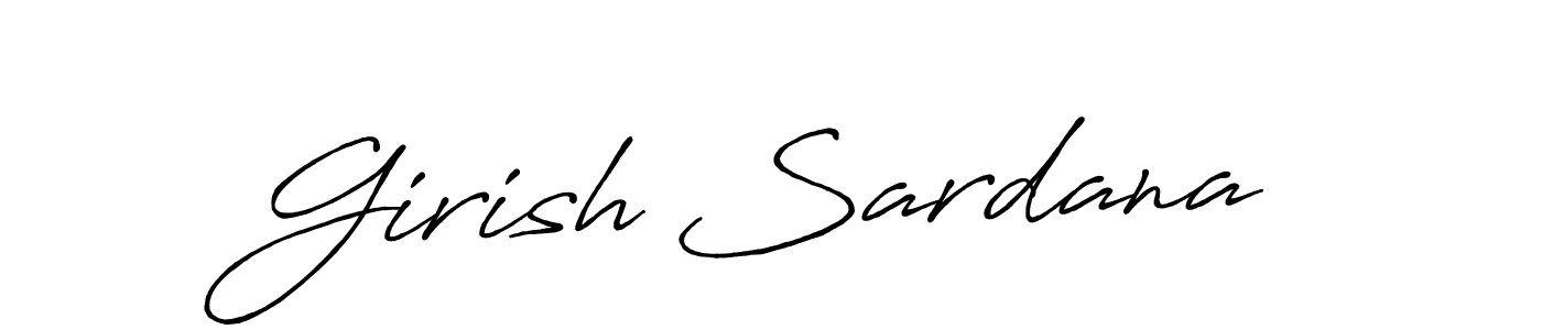 The best way (Antro_Vectra_Bolder) to make a short signature is to pick only two or three words in your name. The name Girish Sardana include a total of six letters. For converting this name. Girish Sardana signature style 7 images and pictures png