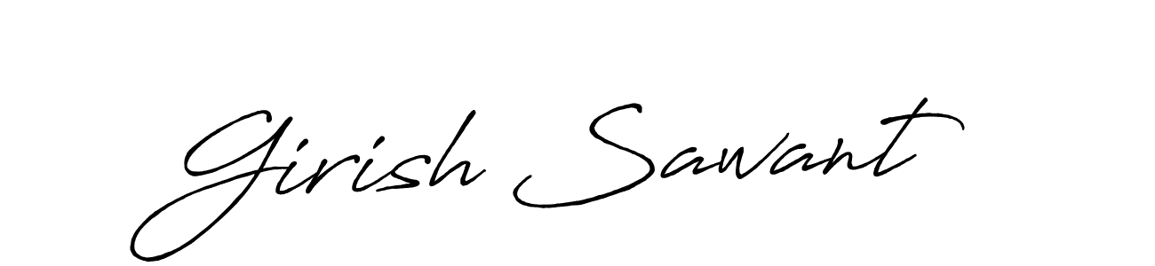 Design your own signature with our free online signature maker. With this signature software, you can create a handwritten (Antro_Vectra_Bolder) signature for name Girish Sawant. Girish Sawant signature style 7 images and pictures png