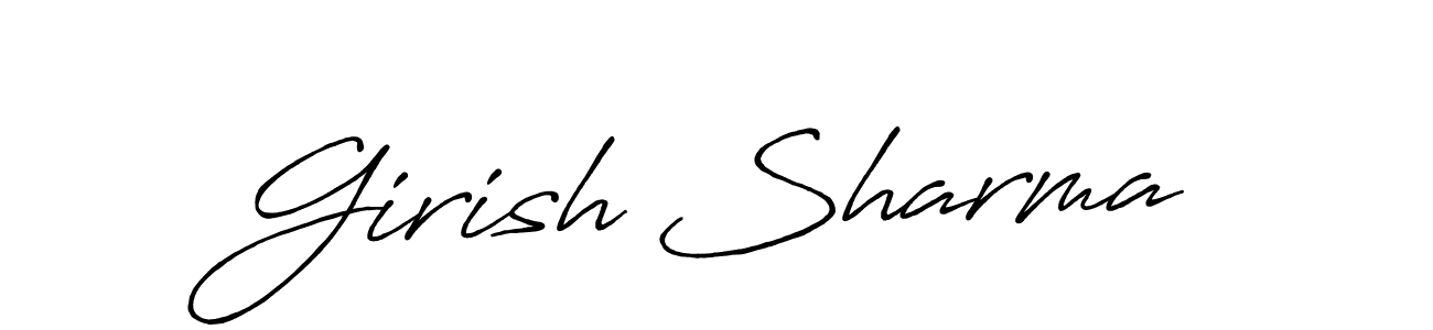 Create a beautiful signature design for name Girish Sharma. With this signature (Antro_Vectra_Bolder) fonts, you can make a handwritten signature for free. Girish Sharma signature style 7 images and pictures png