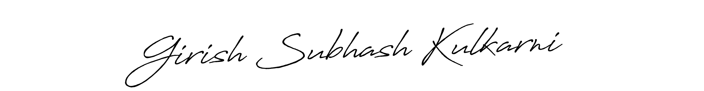 This is the best signature style for the Girish Subhash Kulkarni name. Also you like these signature font (Antro_Vectra_Bolder). Mix name signature. Girish Subhash Kulkarni signature style 7 images and pictures png