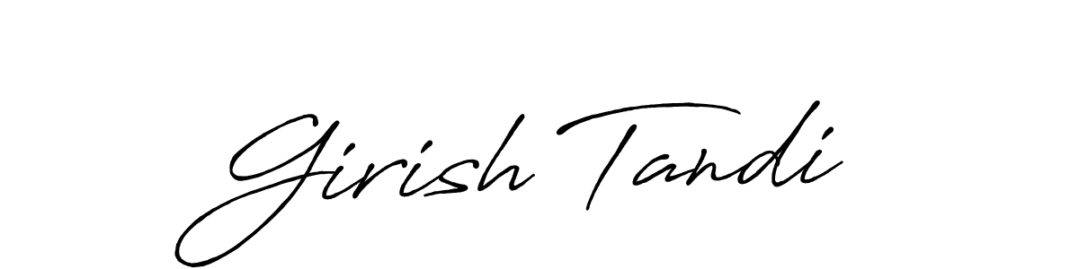 The best way (Antro_Vectra_Bolder) to make a short signature is to pick only two or three words in your name. The name Girish Tandi include a total of six letters. For converting this name. Girish Tandi signature style 7 images and pictures png