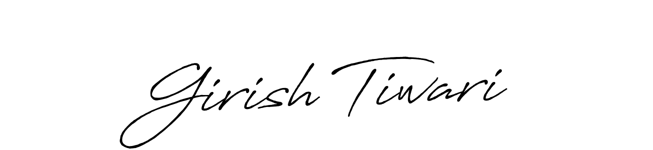 How to make Girish Tiwari signature? Antro_Vectra_Bolder is a professional autograph style. Create handwritten signature for Girish Tiwari name. Girish Tiwari signature style 7 images and pictures png