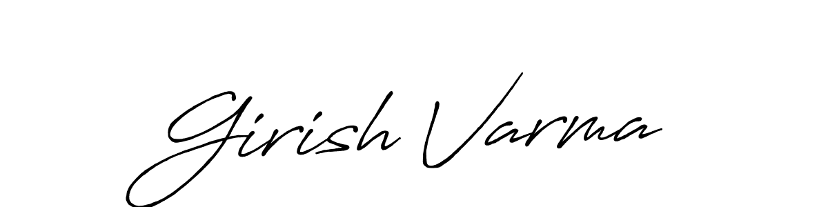 Use a signature maker to create a handwritten signature online. With this signature software, you can design (Antro_Vectra_Bolder) your own signature for name Girish Varma. Girish Varma signature style 7 images and pictures png