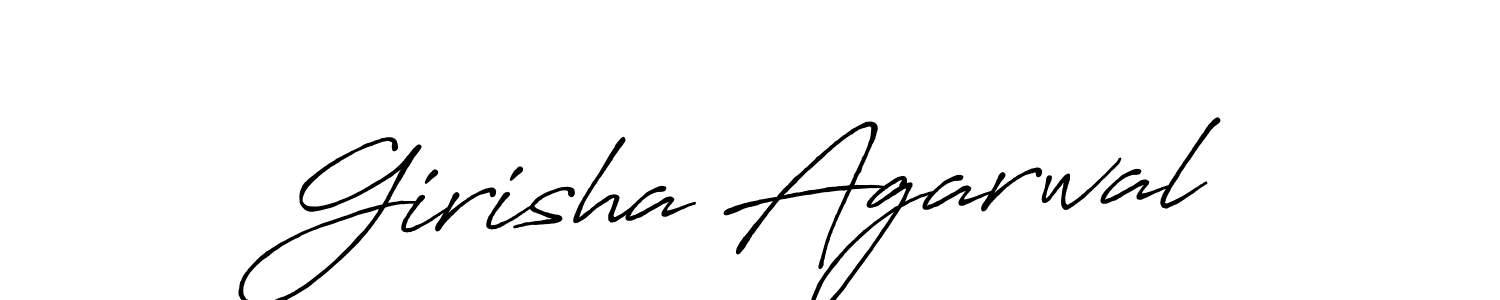 Antro_Vectra_Bolder is a professional signature style that is perfect for those who want to add a touch of class to their signature. It is also a great choice for those who want to make their signature more unique. Get Girisha Agarwal name to fancy signature for free. Girisha Agarwal signature style 7 images and pictures png
