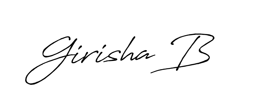 Antro_Vectra_Bolder is a professional signature style that is perfect for those who want to add a touch of class to their signature. It is also a great choice for those who want to make their signature more unique. Get Girisha B name to fancy signature for free. Girisha B signature style 7 images and pictures png