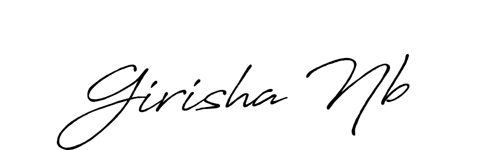 It looks lik you need a new signature style for name Girisha Nb. Design unique handwritten (Antro_Vectra_Bolder) signature with our free signature maker in just a few clicks. Girisha Nb signature style 7 images and pictures png
