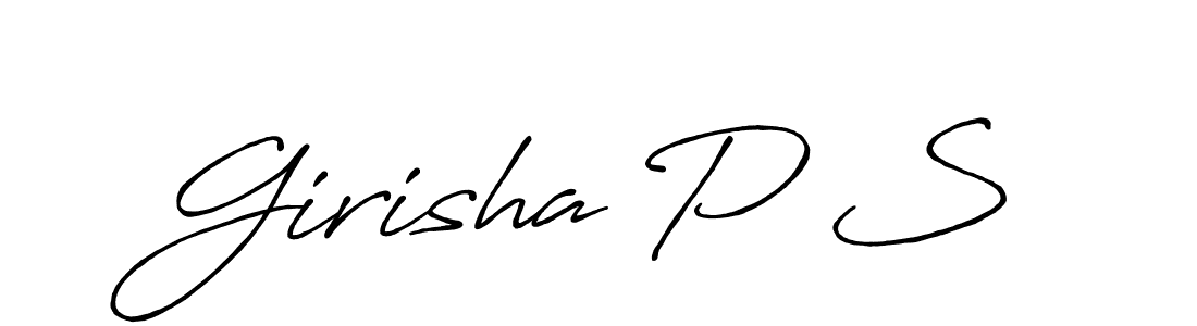 Here are the top 10 professional signature styles for the name Girisha P S. These are the best autograph styles you can use for your name. Girisha P S signature style 7 images and pictures png