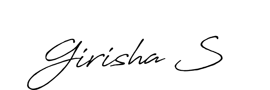 Also You can easily find your signature by using the search form. We will create Girisha S name handwritten signature images for you free of cost using Antro_Vectra_Bolder sign style. Girisha S signature style 7 images and pictures png