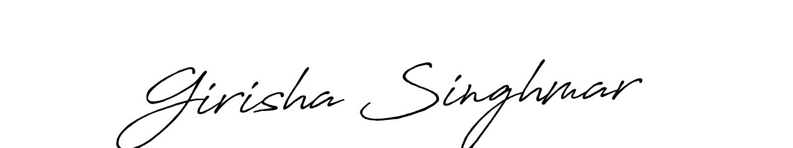 See photos of Girisha Singhmar official signature by Spectra . Check more albums & portfolios. Read reviews & check more about Antro_Vectra_Bolder font. Girisha Singhmar signature style 7 images and pictures png