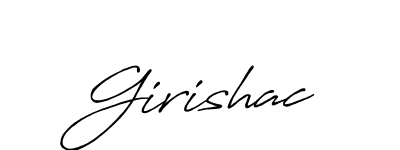 Create a beautiful signature design for name Girishac. With this signature (Antro_Vectra_Bolder) fonts, you can make a handwritten signature for free. Girishac signature style 7 images and pictures png