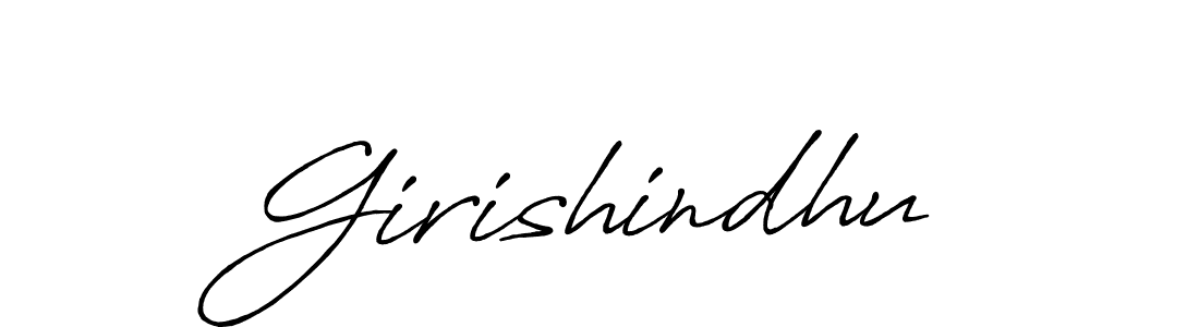 Girishindhu stylish signature style. Best Handwritten Sign (Antro_Vectra_Bolder) for my name. Handwritten Signature Collection Ideas for my name Girishindhu. Girishindhu signature style 7 images and pictures png