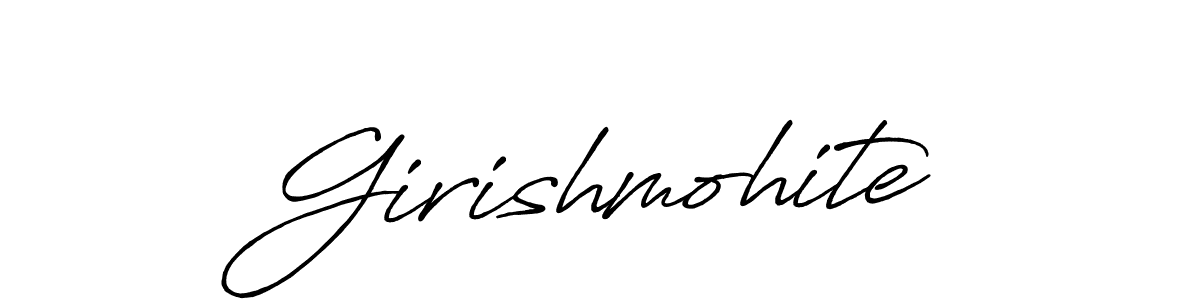 The best way (Antro_Vectra_Bolder) to make a short signature is to pick only two or three words in your name. The name Girishmohite include a total of six letters. For converting this name. Girishmohite signature style 7 images and pictures png