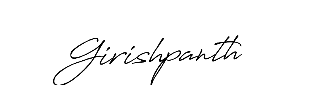 How to Draw Girishpanth signature style? Antro_Vectra_Bolder is a latest design signature styles for name Girishpanth. Girishpanth signature style 7 images and pictures png