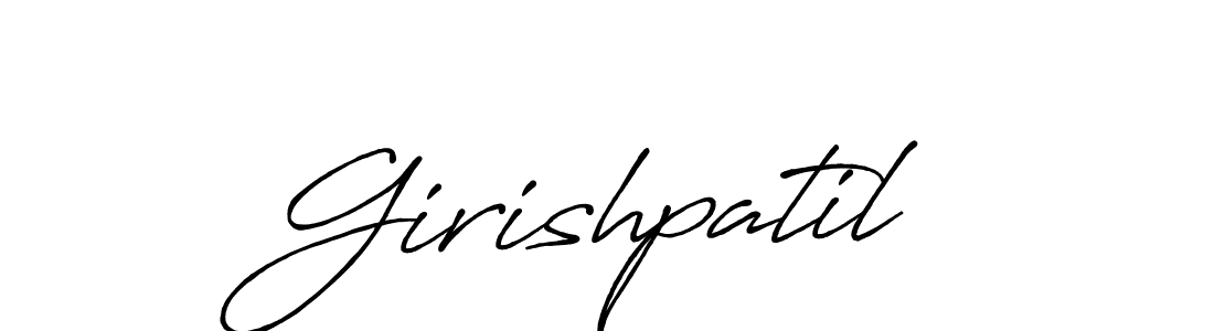 Also we have Girishpatil name is the best signature style. Create professional handwritten signature collection using Antro_Vectra_Bolder autograph style. Girishpatil signature style 7 images and pictures png