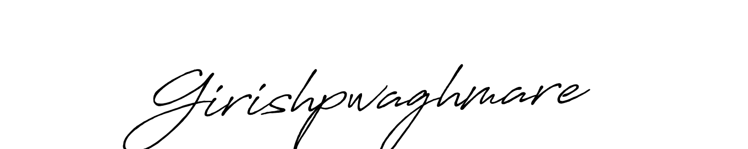 Create a beautiful signature design for name Girishpwaghmare. With this signature (Antro_Vectra_Bolder) fonts, you can make a handwritten signature for free. Girishpwaghmare signature style 7 images and pictures png
