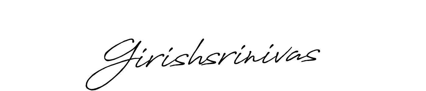 You should practise on your own different ways (Antro_Vectra_Bolder) to write your name (Girishsrinivas) in signature. don't let someone else do it for you. Girishsrinivas signature style 7 images and pictures png