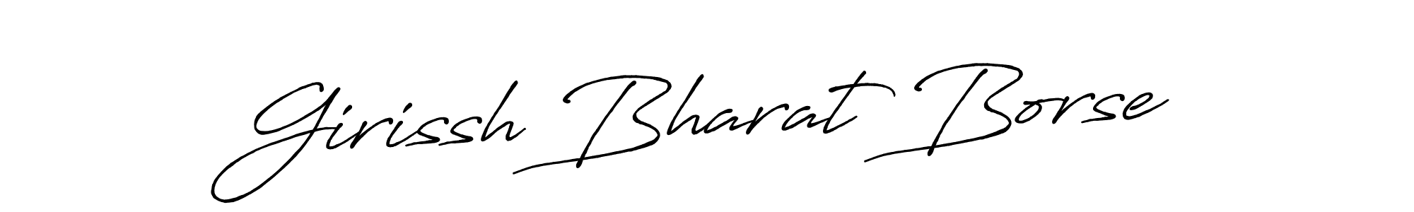 Design your own signature with our free online signature maker. With this signature software, you can create a handwritten (Antro_Vectra_Bolder) signature for name Girissh Bharat Borse. Girissh Bharat Borse signature style 7 images and pictures png