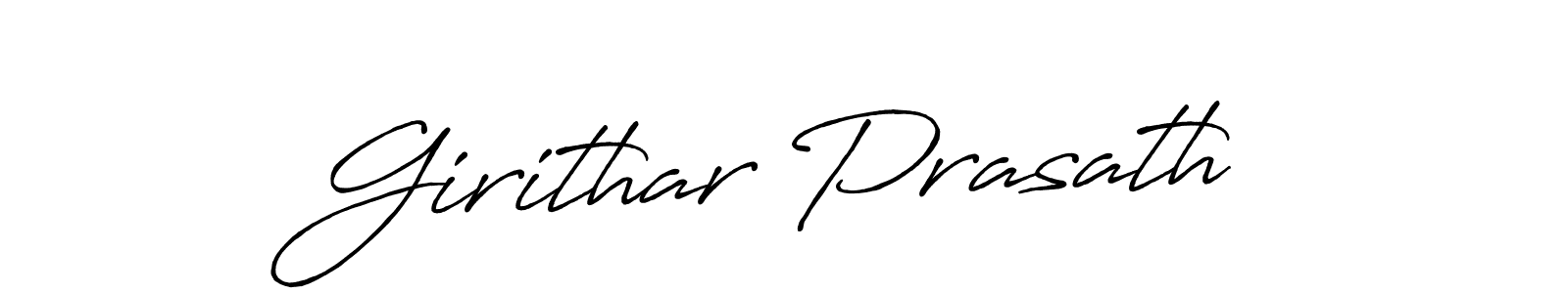 How to make Girithar Prasath name signature. Use Antro_Vectra_Bolder style for creating short signs online. This is the latest handwritten sign. Girithar Prasath signature style 7 images and pictures png