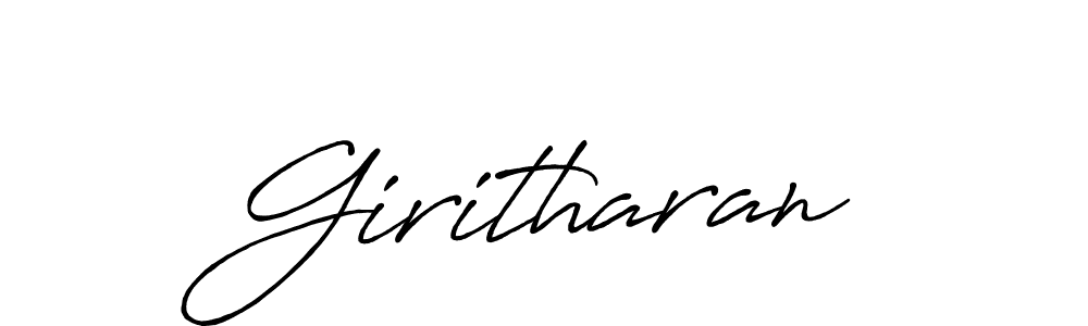 How to make Giritharan name signature. Use Antro_Vectra_Bolder style for creating short signs online. This is the latest handwritten sign. Giritharan signature style 7 images and pictures png