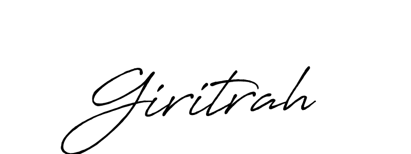 How to make Giritrah name signature. Use Antro_Vectra_Bolder style for creating short signs online. This is the latest handwritten sign. Giritrah signature style 7 images and pictures png