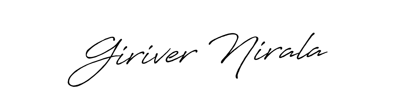 Similarly Antro_Vectra_Bolder is the best handwritten signature design. Signature creator online .You can use it as an online autograph creator for name Giriver Nirala. Giriver Nirala signature style 7 images and pictures png