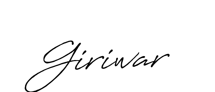 The best way (Antro_Vectra_Bolder) to make a short signature is to pick only two or three words in your name. The name Giriwar include a total of six letters. For converting this name. Giriwar signature style 7 images and pictures png