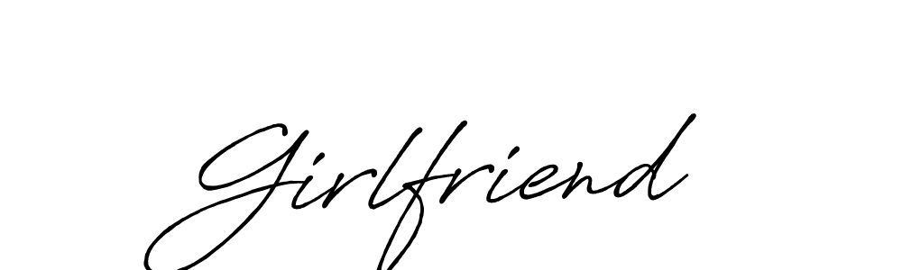 Girlfriend stylish signature style. Best Handwritten Sign (Antro_Vectra_Bolder) for my name. Handwritten Signature Collection Ideas for my name Girlfriend. Girlfriend signature style 7 images and pictures png