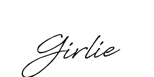 It looks lik you need a new signature style for name Girlie. Design unique handwritten (Antro_Vectra_Bolder) signature with our free signature maker in just a few clicks. Girlie signature style 7 images and pictures png