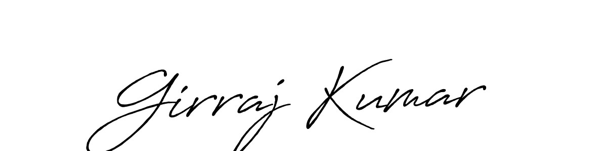 Make a beautiful signature design for name Girraj Kumar. With this signature (Antro_Vectra_Bolder) style, you can create a handwritten signature for free. Girraj Kumar signature style 7 images and pictures png