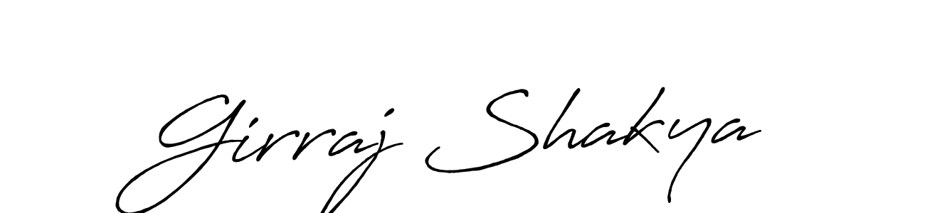 How to make Girraj Shakya name signature. Use Antro_Vectra_Bolder style for creating short signs online. This is the latest handwritten sign. Girraj Shakya signature style 7 images and pictures png