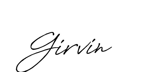 Girvin stylish signature style. Best Handwritten Sign (Antro_Vectra_Bolder) for my name. Handwritten Signature Collection Ideas for my name Girvin. Girvin signature style 7 images and pictures png