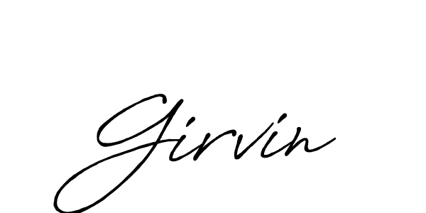 Girvin stylish signature style. Best Handwritten Sign (Antro_Vectra_Bolder) for my name. Handwritten Signature Collection Ideas for my name Girvin. Girvin signature style 7 images and pictures png