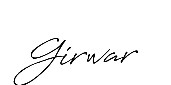 Use a signature maker to create a handwritten signature online. With this signature software, you can design (Antro_Vectra_Bolder) your own signature for name Girwar. Girwar signature style 7 images and pictures png
