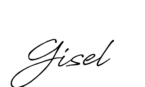 Gisel stylish signature style. Best Handwritten Sign (Antro_Vectra_Bolder) for my name. Handwritten Signature Collection Ideas for my name Gisel. Gisel signature style 7 images and pictures png