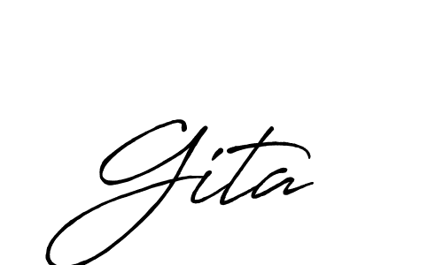 Use a signature maker to create a handwritten signature online. With this signature software, you can design (Antro_Vectra_Bolder) your own signature for name Gita . Gita  signature style 7 images and pictures png