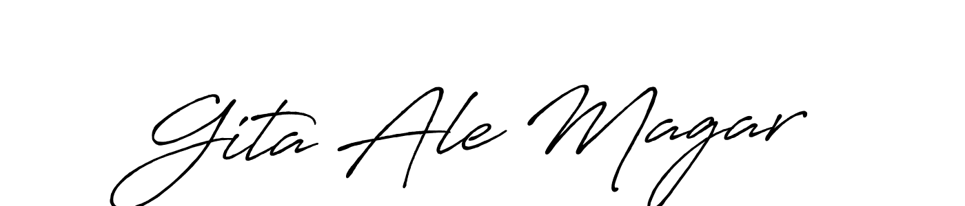 Once you've used our free online signature maker to create your best signature Antro_Vectra_Bolder style, it's time to enjoy all of the benefits that Gita Ale Magar name signing documents. Gita Ale Magar signature style 7 images and pictures png