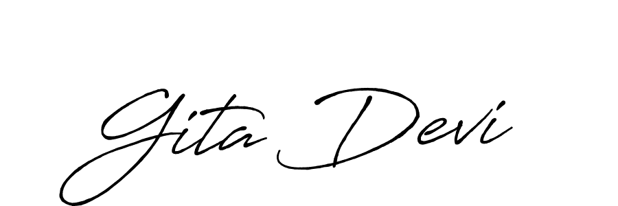 Best and Professional Signature Style for Gita Devi. Antro_Vectra_Bolder Best Signature Style Collection. Gita Devi signature style 7 images and pictures png