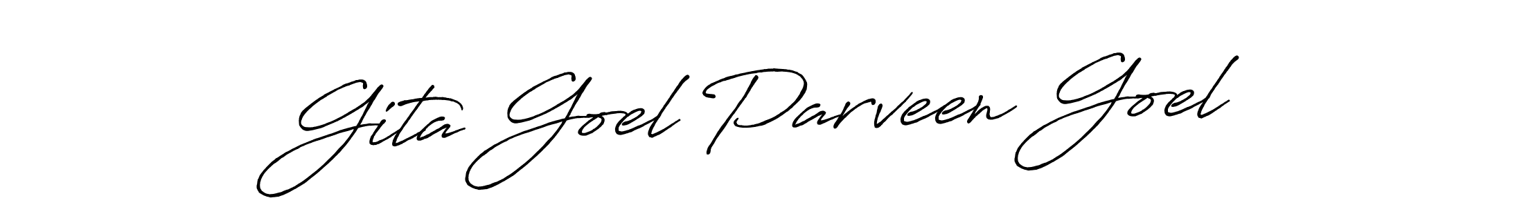 See photos of Gita Goel Parveen Goel official signature by Spectra . Check more albums & portfolios. Read reviews & check more about Antro_Vectra_Bolder font. Gita Goel Parveen Goel signature style 7 images and pictures png