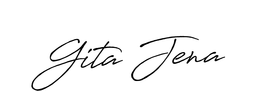 It looks lik you need a new signature style for name Gita Jena. Design unique handwritten (Antro_Vectra_Bolder) signature with our free signature maker in just a few clicks. Gita Jena signature style 7 images and pictures png