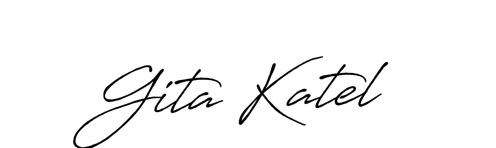 Also we have Gita Katel name is the best signature style. Create professional handwritten signature collection using Antro_Vectra_Bolder autograph style. Gita Katel signature style 7 images and pictures png