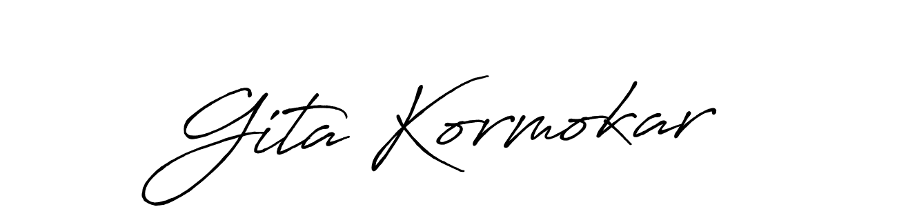 Also You can easily find your signature by using the search form. We will create Gita Kormokar name handwritten signature images for you free of cost using Antro_Vectra_Bolder sign style. Gita Kormokar signature style 7 images and pictures png
