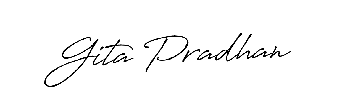 How to Draw Gita Pradhan signature style? Antro_Vectra_Bolder is a latest design signature styles for name Gita Pradhan. Gita Pradhan signature style 7 images and pictures png