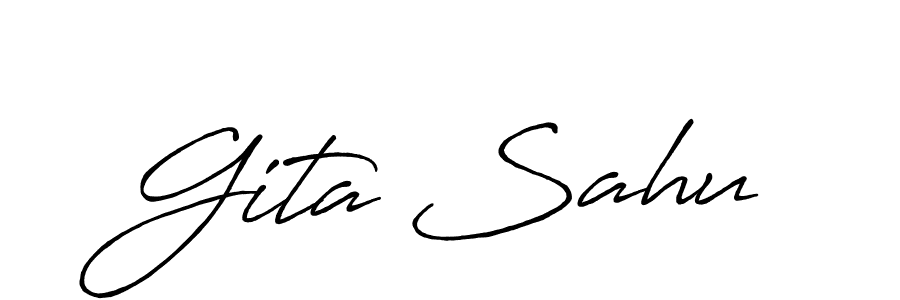 Design your own signature with our free online signature maker. With this signature software, you can create a handwritten (Antro_Vectra_Bolder) signature for name Gita Sahu. Gita Sahu signature style 7 images and pictures png