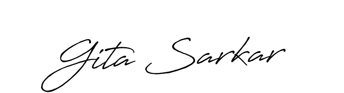 if you are searching for the best signature style for your name Gita Sarkar. so please give up your signature search. here we have designed multiple signature styles  using Antro_Vectra_Bolder. Gita Sarkar signature style 7 images and pictures png