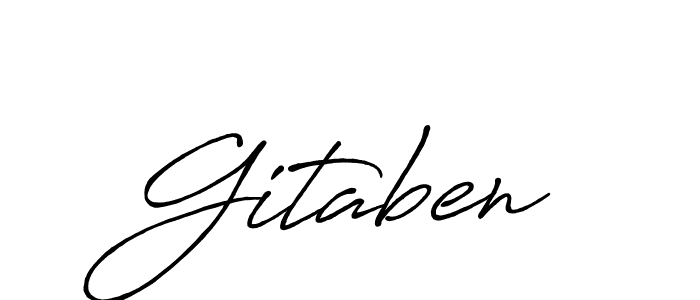 How to make Gitaben signature? Antro_Vectra_Bolder is a professional autograph style. Create handwritten signature for Gitaben name. Gitaben signature style 7 images and pictures png