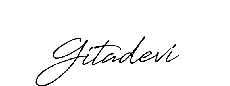 Make a beautiful signature design for name Gitadevi. With this signature (Antro_Vectra_Bolder) style, you can create a handwritten signature for free. Gitadevi signature style 7 images and pictures png