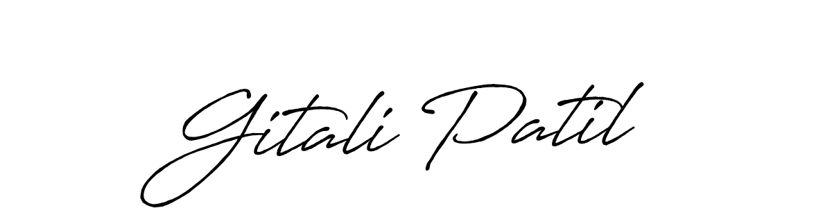 if you are searching for the best signature style for your name Gitali Patil. so please give up your signature search. here we have designed multiple signature styles  using Antro_Vectra_Bolder. Gitali Patil signature style 7 images and pictures png