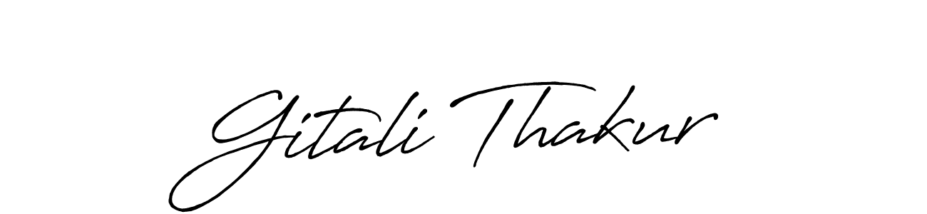 How to make Gitali Thakur signature? Antro_Vectra_Bolder is a professional autograph style. Create handwritten signature for Gitali Thakur name. Gitali Thakur signature style 7 images and pictures png